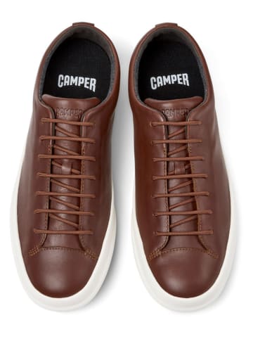 Leder-Sneakers in Braun
