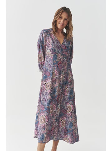 Jurk blauw/lichtroze