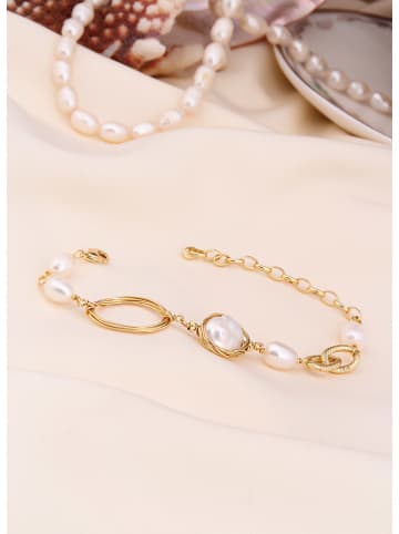 Vergulde armband met parels