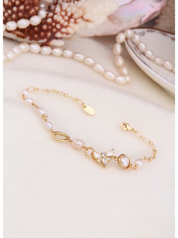 Vergulde armband met parels