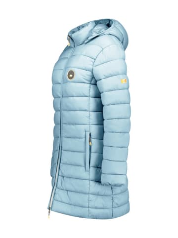 Doorgestikte mantel "Atikamapeak" lichtblauw