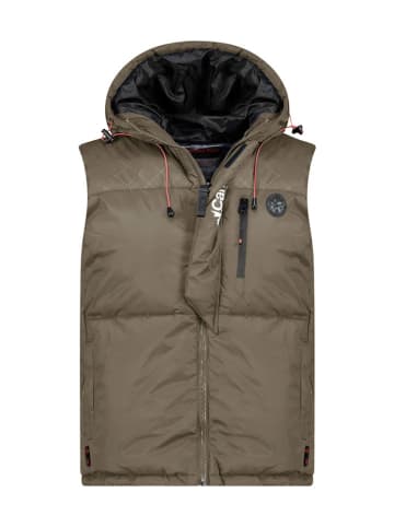Doorgestikte bodywarmer "Vetincelleak" kaki