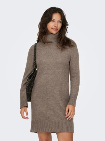 Gebreide jurk taupe