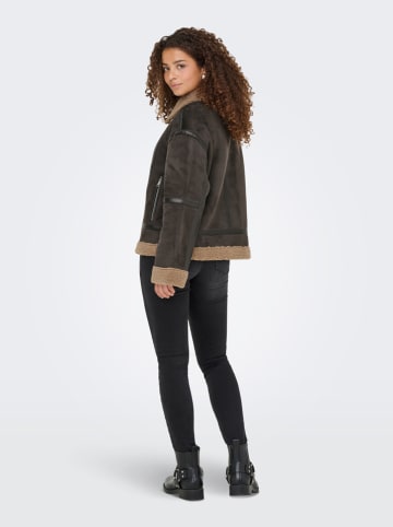 Kunstlederjacke "ONLKendra LIFE BOND OVERSIZJACKET" in Braun