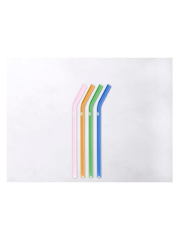 Słomki (4 szt.) w różnych kolorach - dł. 23 cm