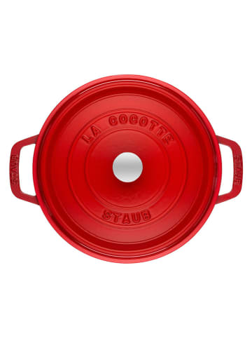 Garnek żeliwny "Staub" w kolorze czerwonym - Ø 22 cm