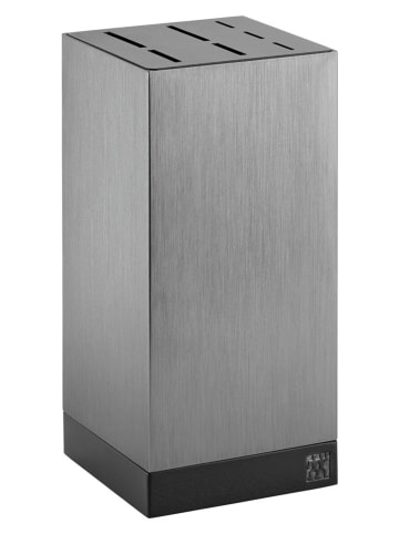 Messerblock ''Twin'' in Silber - (B)11,7 x (H)25 x (T)11,7 cm