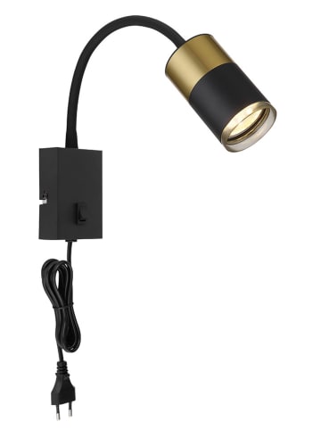 Wandleuchte in Schwarz/ Gold - (H)33 cm