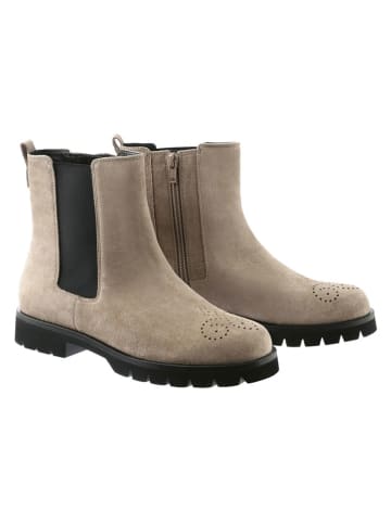 Leren chelseaboots "Robin" taupe
