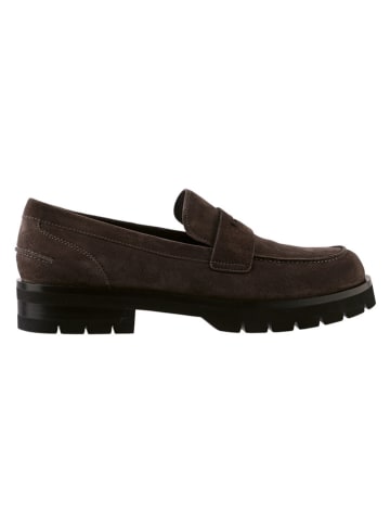 Leren mocassins antraciet