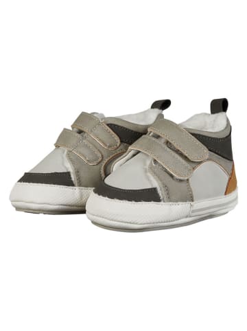 Krabbelschuhe in Grau/ Schwarz