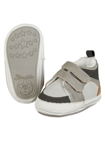 Krabbelschuhe in Grau/ Schwarz