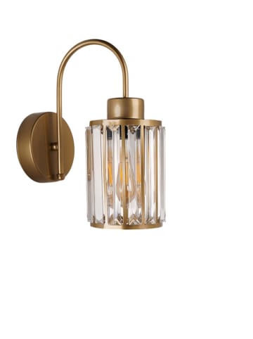 Lampa ścienna w kolorze złotym - wys. 30 x Ø 12 cm