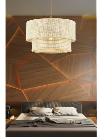 Lampa wisząca w kolorze złoto-kremowym - Ø 30 cm