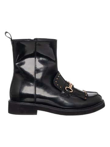 Leder-Boots in Schwarz
