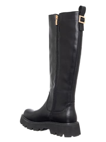 Leder-Stiefel in Schwarz