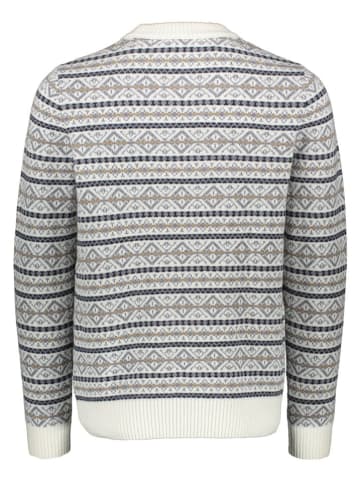 Wollpullover in Beige/ Grau/ Creme