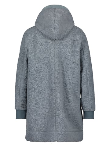Fleeceparka lichtblauw/grijs