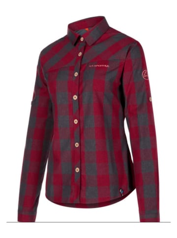 Functionele blouse "Andes" rood/antraciet