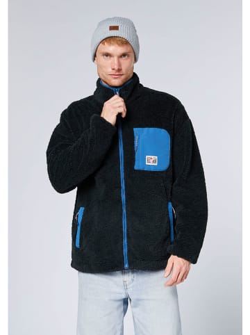 Fleece vest donkerblauw/blauw