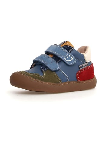 Leder-Sneakers "Finay" in Blau/ Rot