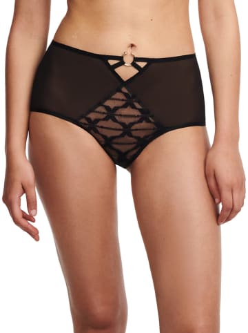 Pełne figi high waist w kolorze czarnym