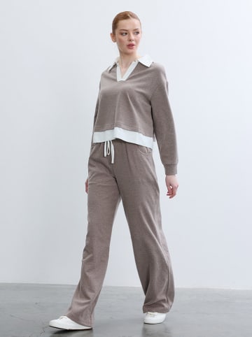 Bluse in Taupe