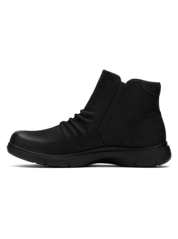 Leder-Ankle-Boots in Schwarz