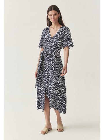 Jurk donkerblauw/wit