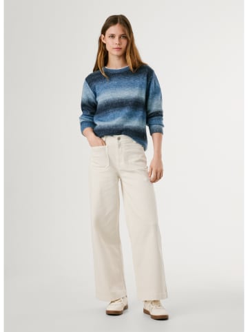 Trui "Colombe" in donkerblauw/ lichtblauw