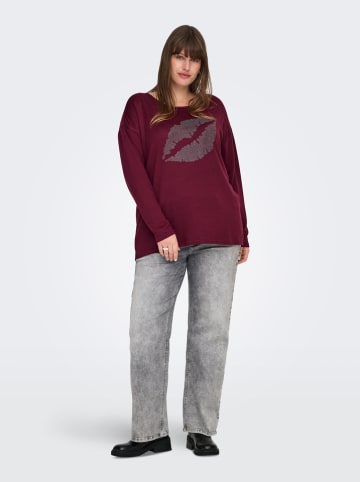 Sweter w kolorze bordowym