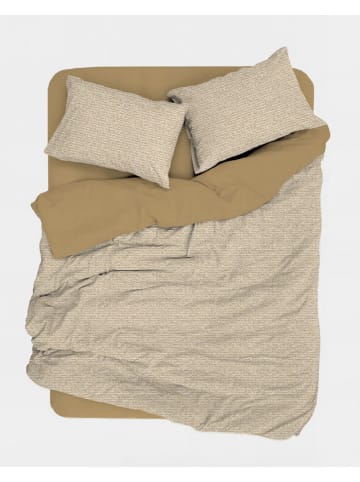 Renforcé-Bettwäsche-Set in Beige
