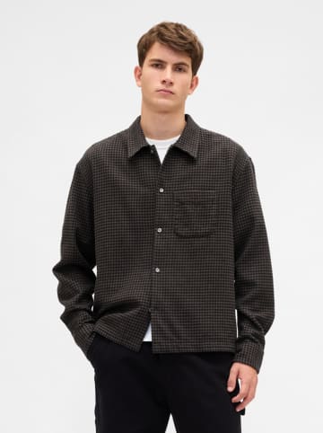 Blouse bruin/antraciet