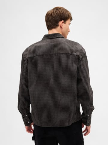Blouse bruin/antraciet