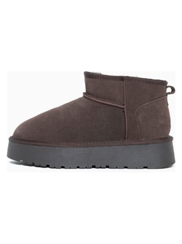 Leren winterboots "Mina" bruin