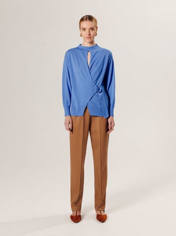 Wollpullover in Blau