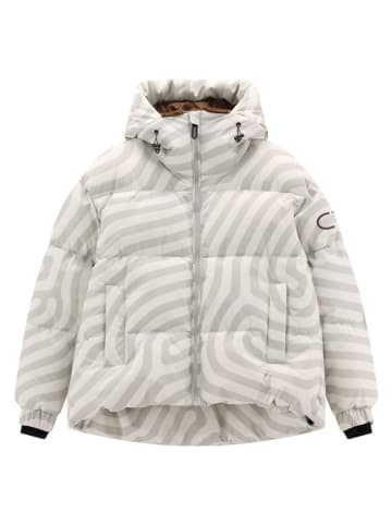 Ski-/snowboardjas grijs/wit