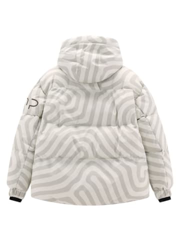 Ski-/snowboardjas grijs/wit