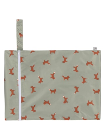 2er-Set: Wickeltaschen ''Little Forest Fox'' in Creme/ Khaki - (L)29 x (B)40 cm