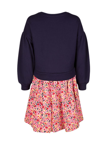 Kleid in Dunkelblau/ Rosa