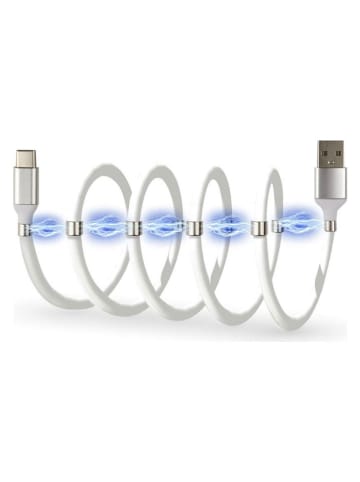 USB-A-USB Typ-C-Kabel in Weiß - (L)100 cm