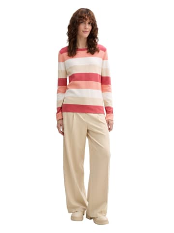 Trui rood/wit/beige