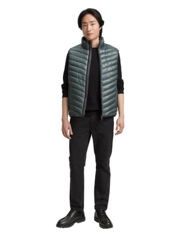 Doorgestikte bodywarmer groen