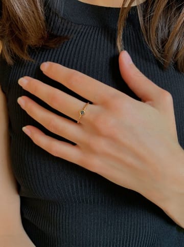 Rosévergulde ring met diamant