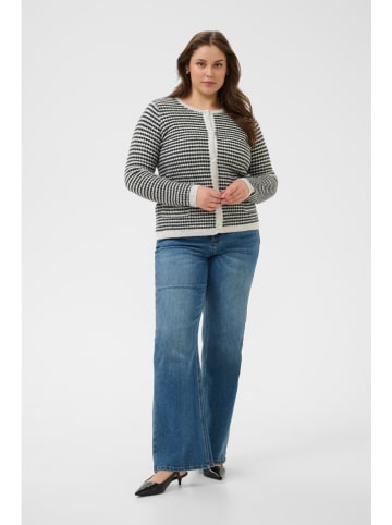 Cardigan in Schwarz/ Hellgrau