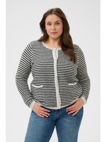 Cardigan in Schwarz/ Hellgrau