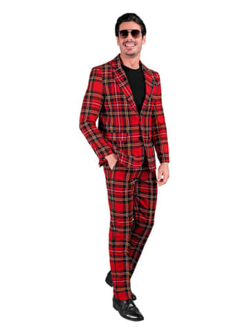 2tlg. Outfit "Party Fashion" - Kostümsakko und -hose in Rot/ Schwarz