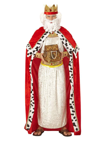 2-delige kostuum "Biblical King" rood/wit/goudkleurig