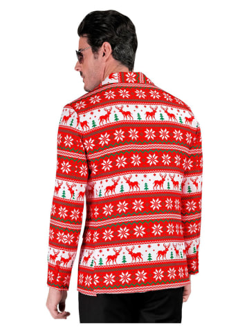 Blazer "Merry Christmas" in Rot/ Weiß