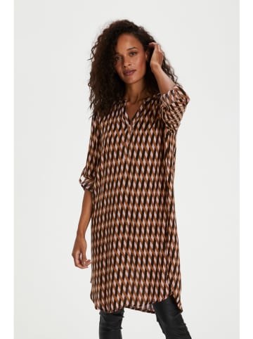 Kleid in Braun/ Schwarz